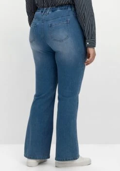 Sheego Bootcut-Jeans Mit Gummibund Und Kontrastnähten -Shego Kleidung Geschaft 14575400053 04NAD 02 SH