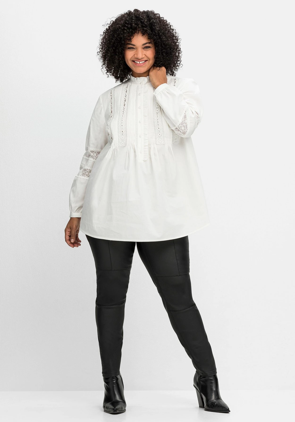 Schmale Stretchhose Mit Leichtem Schimmer 5 Schmale Stretchhose Mit Leichtem Schimmer – Bild 5