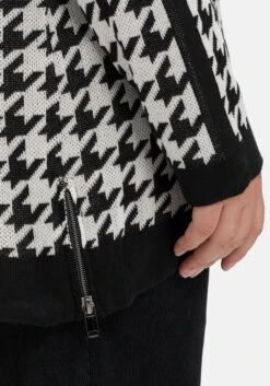 Sheego Pullover Mit U-Boot-Ausschnitt, Im Hahnentrittmuster -Shego Kleidung Geschaft 14578700404 04J3G 05 SH