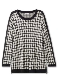 Sheego Pullover Mit U-Boot-Ausschnitt, Im Hahnentrittmuster -Shego Kleidung Geschaft 14578700404 04J3I 00 SH
