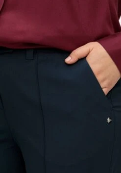 Sheego Gerade Businesshose Mit Biesen Und Teilgummibund -Shego Kleidung Geschaft 14580900035 04UVJ 02 SH