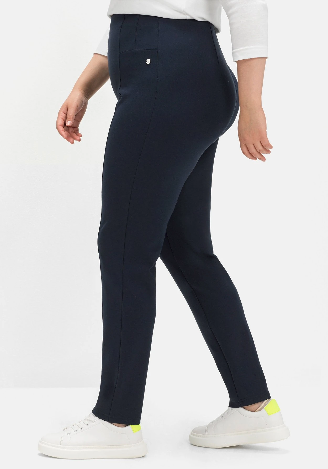 Sheego Jerseyhose Aus Interlock, Schmale Beinform 2 Sheego Jerseyhose Aus Interlock, Schmale Beinform – Bild 2