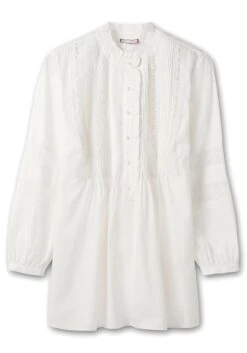 Tunika Mit Spitzen, Rüsche Und Knopfleiste, A-Linie -Shego Kleidung Geschaft 14592900010 04JR8 00 SH