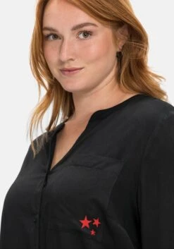 Sheego 3/4-Arm-Bluse Mit V-Ausschnitt, Aus Viskose-Twill 10 Sheego 3/4-Arm-Bluse Mit V-Ausschnitt, Aus Viskose-Twill -Shego Kleidung Geschaft 14595300289 04JQE 05 SH