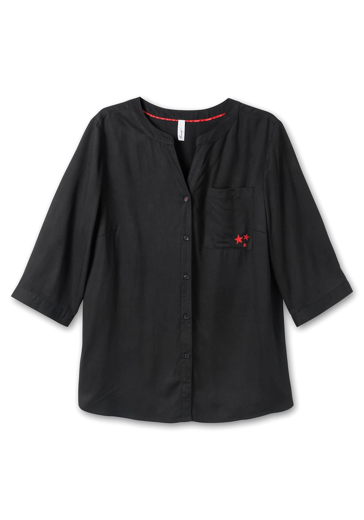 Sheego 3/4-Arm-Bluse Mit V-Ausschnitt, Aus Viskose-Twill 3 Sheego 3/4-Arm-Bluse Mit V-Ausschnitt, Aus Viskose-Twill – Bild 3