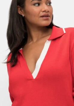 Sheego Pullover MitV-Ausschnitt Und Polokragen 10 Sheego Pullover MitV-Ausschnitt Und Polokragen -Shego Kleidung Geschaft 14595501758 04JSC 02 SH