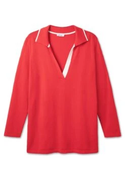 Sheego Pullover MitV-Ausschnitt Und Polokragen 8 Sheego Pullover MitV-Ausschnitt Und Polokragen -Shego Kleidung Geschaft 14595501758 04JSE 00 SH