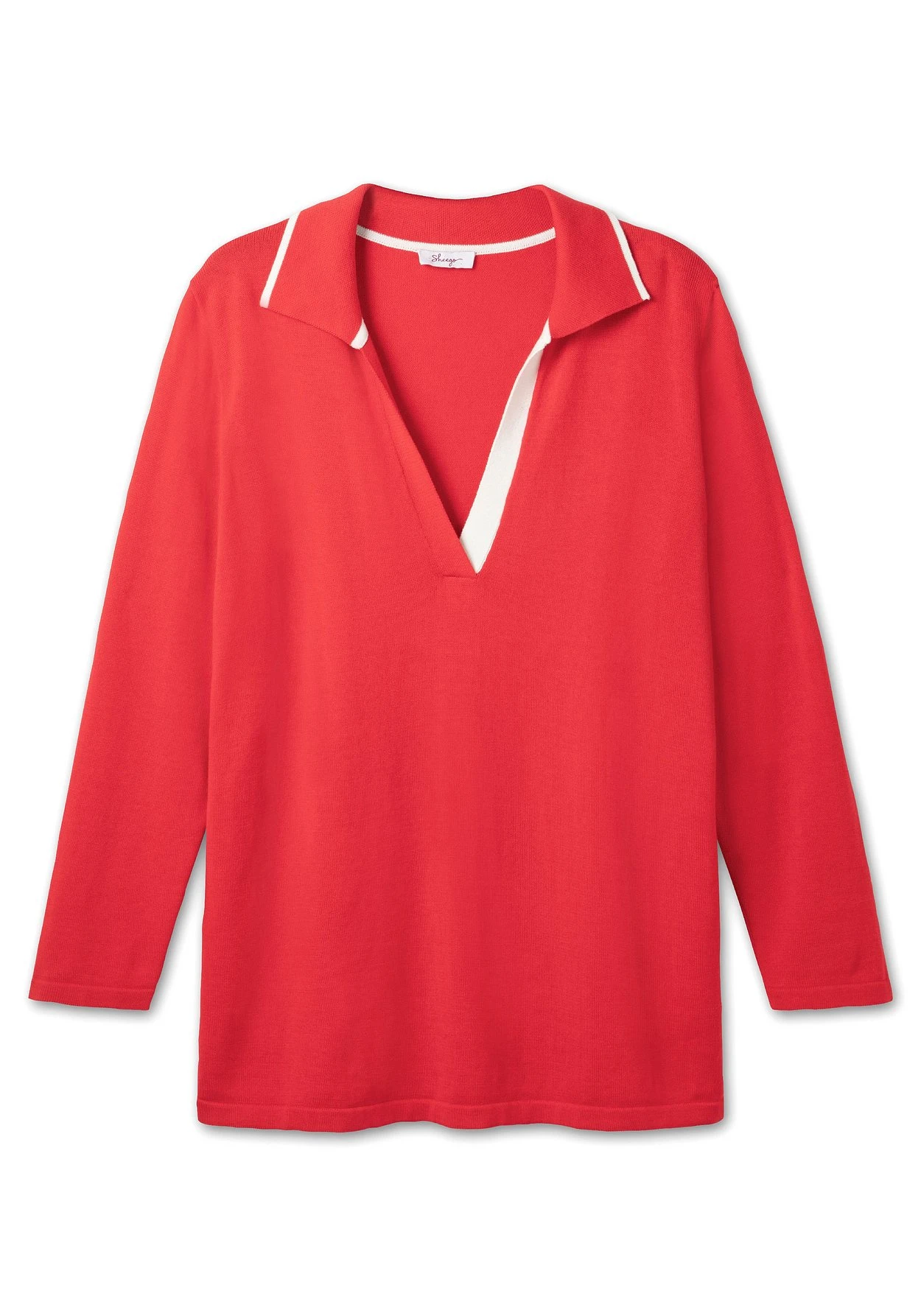 Sheego Pullover MitV-Ausschnitt Und Polokragen 3 Sheego Pullover MitV-Ausschnitt Und Polokragen – Bild 3