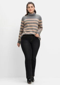 Sheego Pullover Mit Rollkragen Und Streifen -Shego Kleidung Geschaft 14595902140 04JQY 02 SH