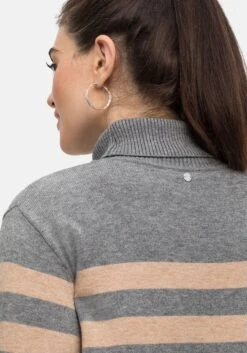 Sheego Pullover Mit Rollkragen Und Streifen -Shego Kleidung Geschaft 14595902140 04JQZ 02 SH