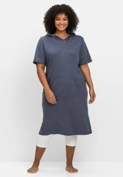 Sheego Relax-Shirtkleid Mit Kängurutasche Und Kapuze