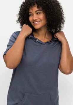 Sheego Relax-Shirtkleid Mit Kängurutasche Und Kapuze -Shego Kleidung Geschaft 14646900047 04KXS 02 SH