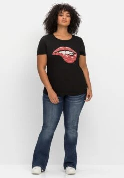 T-Shirt Mit Frontdruck, In Jersey-Qualität -Shego Kleidung Geschaft 14668900377 04LOY 02 SH