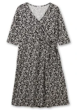 Sheego Jerseykleid In Wickeloptik, Mit Blätterprint -Shego Kleidung Geschaft 14676301491 04LIM 00 SH
