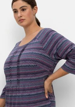 Sheego Jerseykleid Mit 3/4-Ärmeln Und Stufigen Volants 11 Sheego Jerseykleid Mit 3/4-Ärmeln Und Stufigen Volants -Shego Kleidung Geschaft 14677201059 04LCX 02 SH