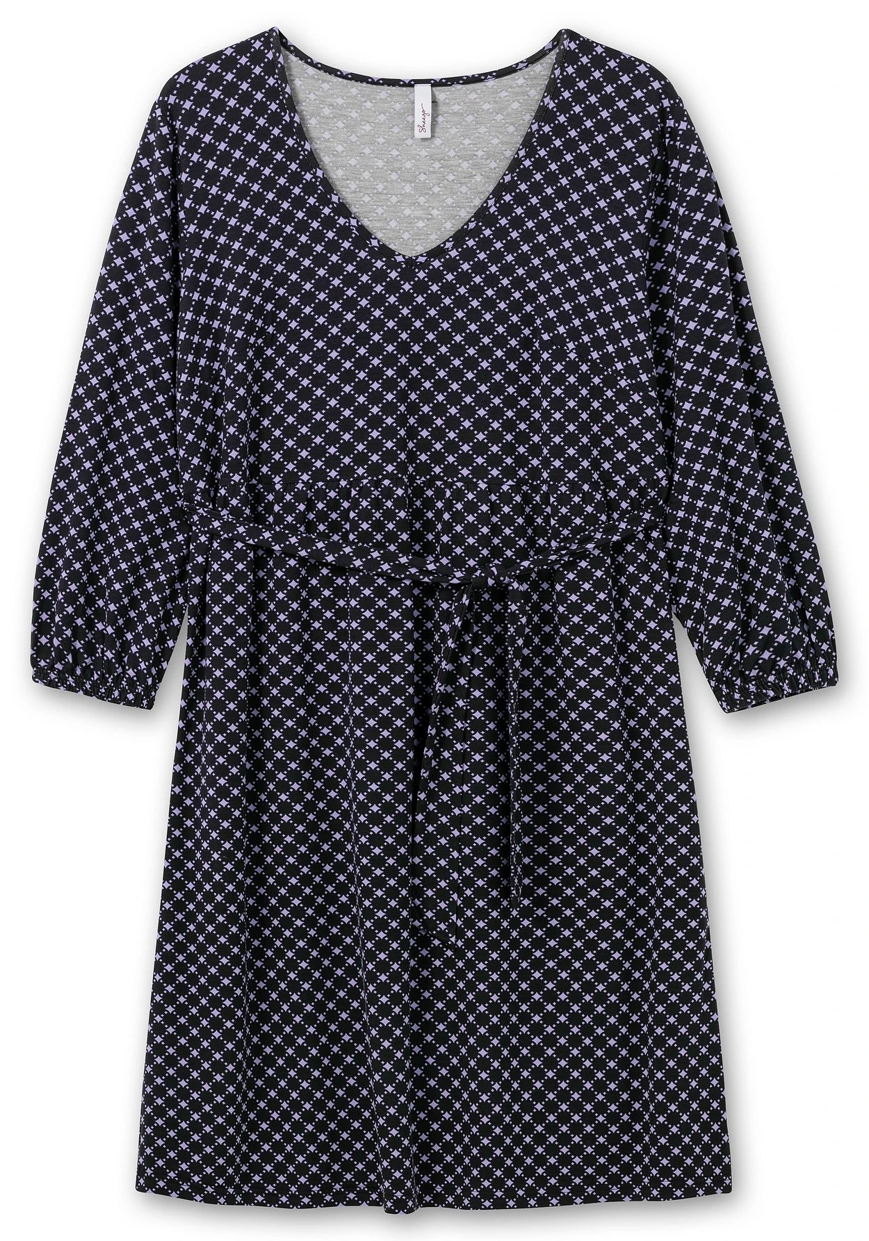 Sheego Jerseykleid In Petite-Passform, Mit Alloverprint 4 Sheego Jerseykleid In Petite-Passform, Mit Alloverprint – Bild 4