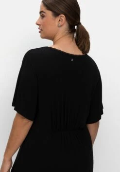 Sheego Midikleid Mit Gesmokter Taille, Aus Viskosejersey -Shego Kleidung Geschaft 14685700289 04LX4 02 SH