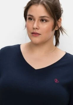 Sheego Shirt Mit V-Ausschnitt, In Rippqualität -Shego Kleidung Geschaft 14685800035 04M4X 02 SH