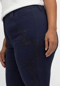 Cargohose Mit Blumenstickerei -Shego Kleidung Geschaft 14696200018 04M2G 02 SH