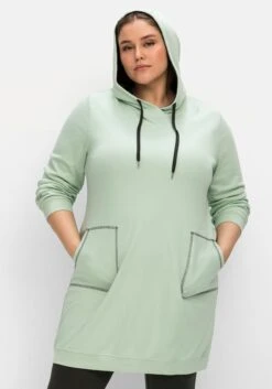 Sheego Kapuzensweatkleid Mit Kontrastdetails, Aus Interlock -Shego Kleidung Geschaft 14697500133 04LVW 02 SH