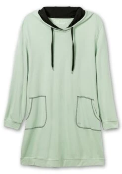 Sheego Kapuzensweatkleid Mit Kontrastdetails, Aus Interlock -Shego Kleidung Geschaft 14697500133 04LVZ 00 SH