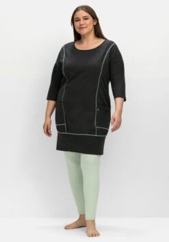 Sheego Relax-Shirtkleid Mit Kontrastnähten Und Saumbund 9 Sheego Relax-Shirtkleid Mit Kontrastnähten Und Saumbund -Shego Kleidung Geschaft 14697800781 04M26 02 SH