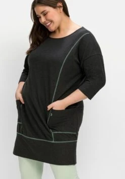 Sheego Relax-Shirtkleid Mit Kontrastnähten Und Saumbund 10 Sheego Relax-Shirtkleid Mit Kontrastnähten Und Saumbund -Shego Kleidung Geschaft 14697800781 04M29 02 SH