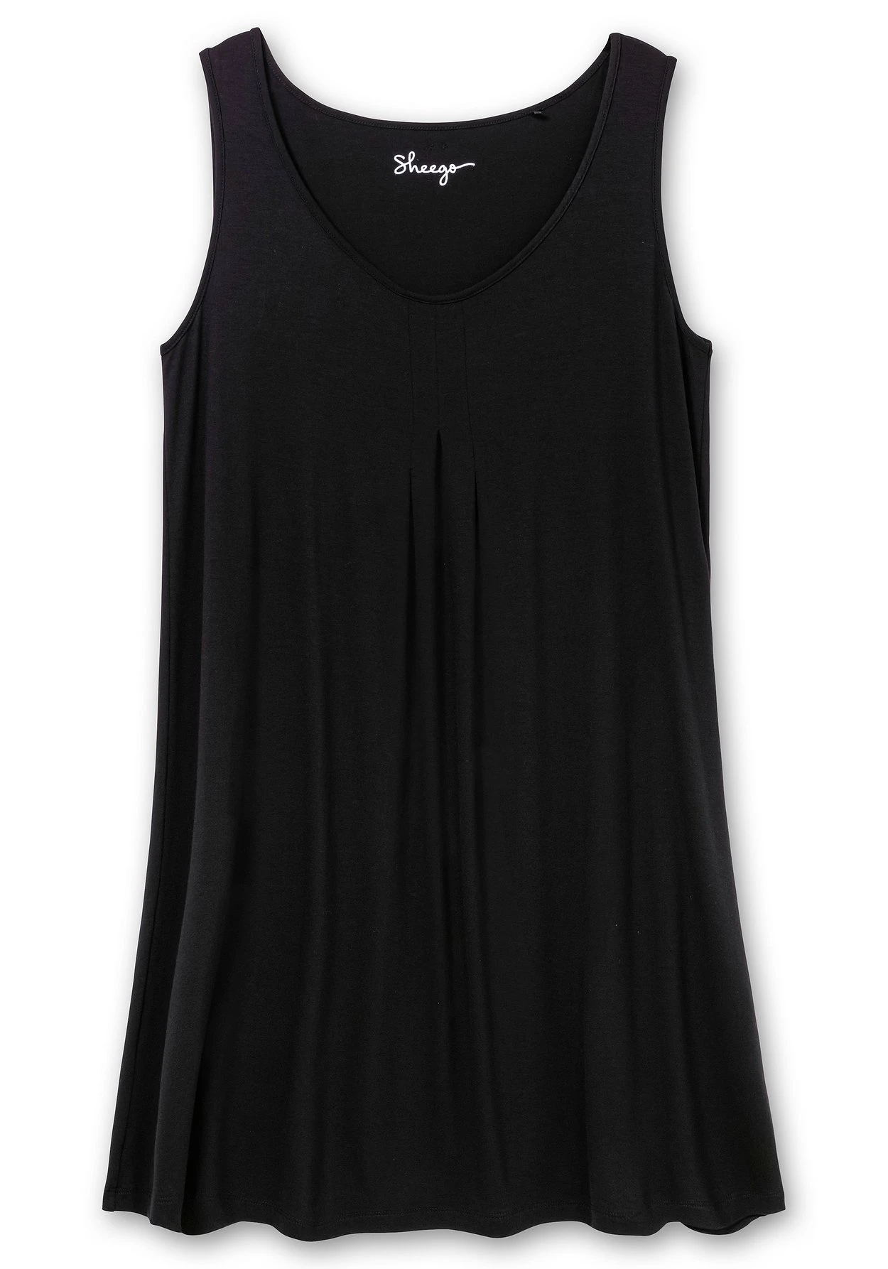 Sheego Knielanges Strandkleid Mit Kellerfalte Vorn 4 Sheego Knielanges Strandkleid Mit Kellerfalte Vorn – Bild 4