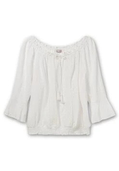 Tunika Mit Lochstickerei Und Carmen-Ausschnitt 8 Tunika Mit Lochstickerei Und Carmen-Ausschnitt -Shego Kleidung Geschaft 14769100010 04MWW 00 SH