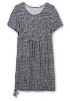 Sheego Jerseykleid Mit Minimalprint Und Saum-Tunnelzug -Shego Kleidung Geschaft 14787202119 04NK2 00 SH