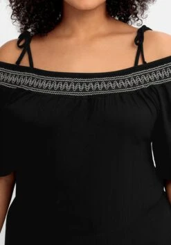 Sheego Strandkleid Mit Carmenausschnitt Und Volants -Shego Kleidung Geschaft 14788500289 04N7E 02 SH