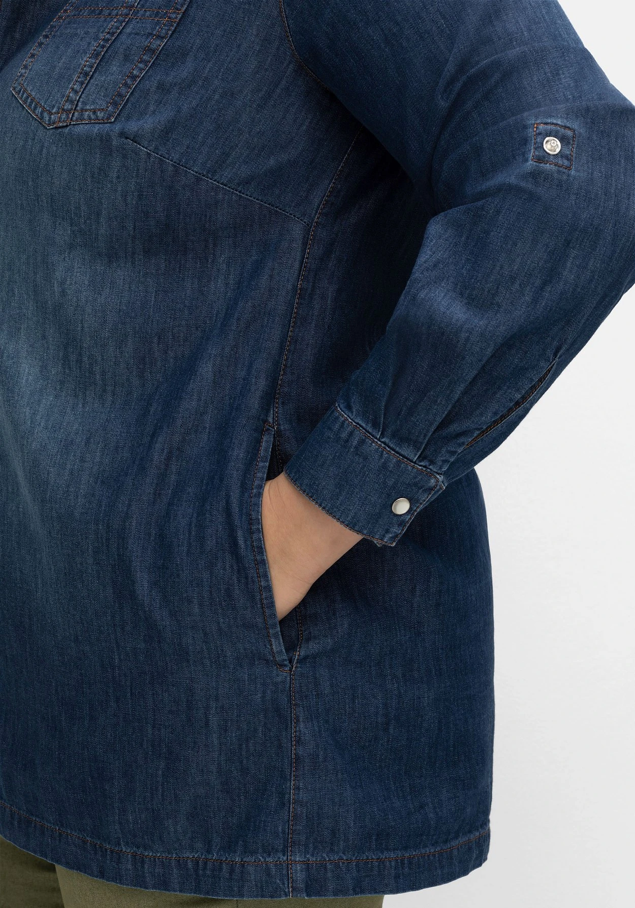 Sheego Jeansbluse Mit Krempelbaren Ärmeln 5 Sheego Jeansbluse Mit Krempelbaren Ärmeln – Bild 5