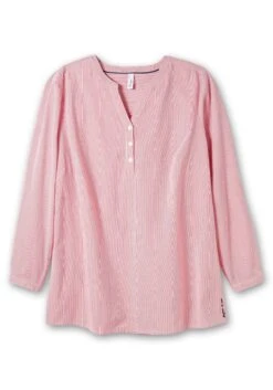 Sheego Gestreifte Longtunika Mit Knopfleiste -Shego Kleidung Geschaft 14800802157 04N3W 00 SH