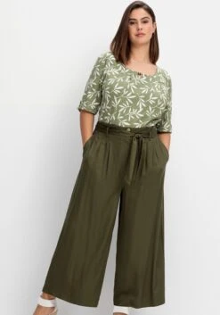 Sheego Culotte Mit High-Waist-Bund Und Stoffgürtel 13 Sheego Culotte Mit High-Waist-Bund Und Stoffgürtel -Shego Kleidung Geschaft 14823600172 04PJC 02 SH