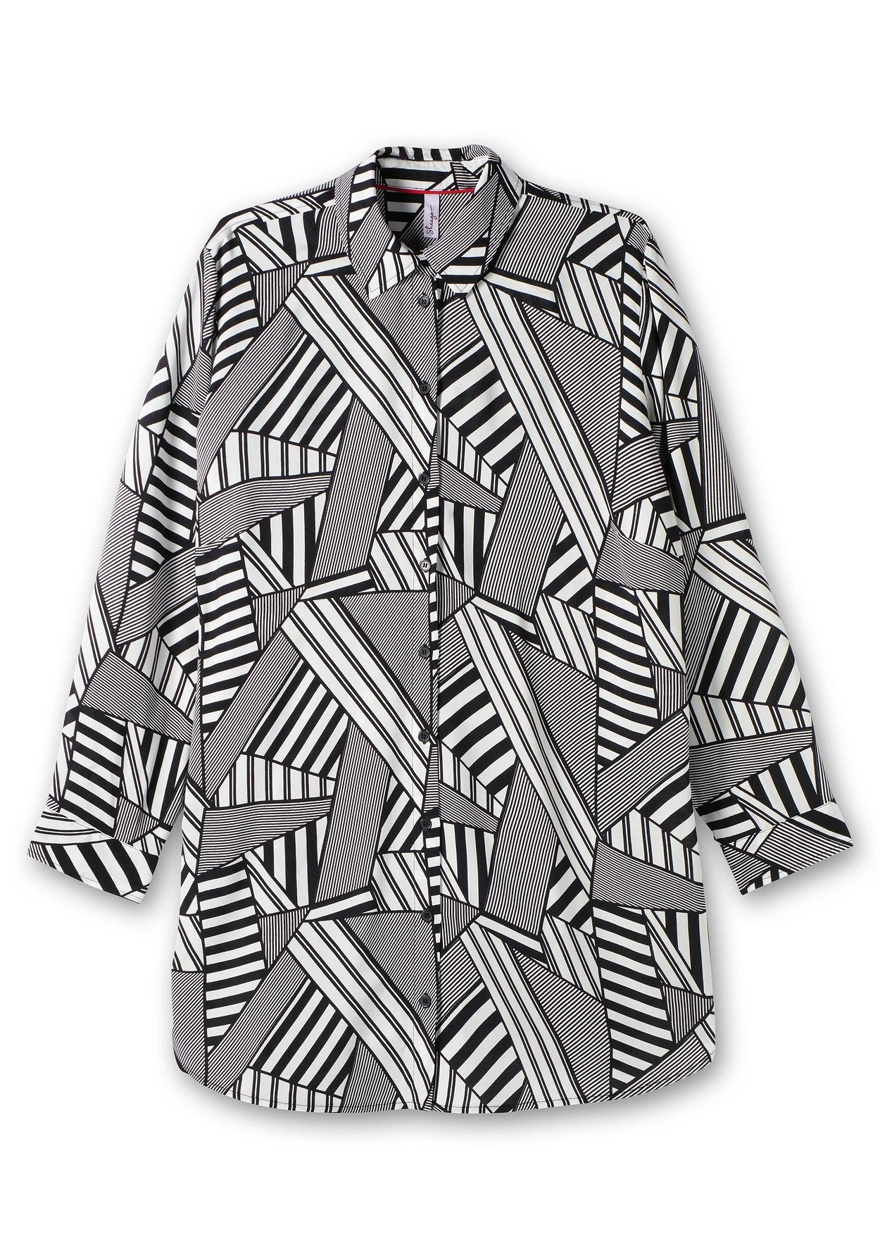 Sheego Lange Hemdbluse Mit Grafischem Muster 3 Sheego Lange Hemdbluse Mit Grafischem Muster – Bild 3