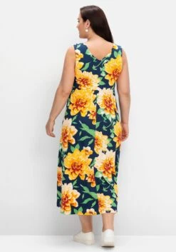 Ärmelloses Jerseykleid Mit Blumendruck -Shego Kleidung Geschaft 14833901406 04PXA 02 SH