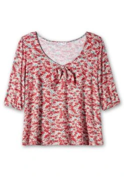 Shirt Mit Allover-Blumendruck Und Tiefem Ausschnitt -Shego Kleidung Geschaft 14834200779 04QLH 00 SH