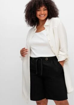 Sheego Bermudas Im Leinen-Mix, Mit Gummibund 12 Sheego Bermudas Im Leinen-Mix, Mit Gummibund -Shego Kleidung Geschaft 14879900289 04XKF 02 SH