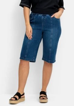 Sheego Jeans-Bermudas Mit Gummibund Und Teilungsnähten -Shego Kleidung Geschaft 14880400053 04PNC 02 SH