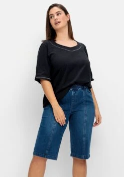 Sheego Jeans-Bermudas Mit Gummibund Und Teilungsnähten -Shego Kleidung Geschaft 14880400053 04PNH 02 SH