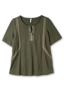 Sheego Shirt Mit Spitzenbesatz, Im Leinen-Mix 8 Sheego Shirt Mit Spitzenbesatz, Im Leinen-Mix -Shego Kleidung Geschaft 14883800172 04QF1 00 SH