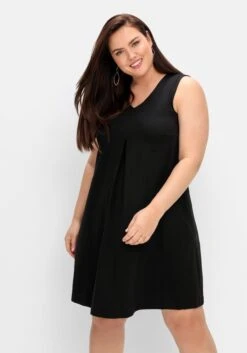 Sheego Ärmelloses Jerseykleid Mit Taschen, In A-Linie -Shego Kleidung Geschaft 14885000289 04QB3 02 SH