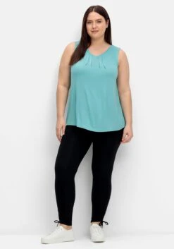 Sheego Top Mit Fixierten Falten Am Ausschnitt -Shego Kleidung Geschaft 14885200021 04Q9E 02 SH