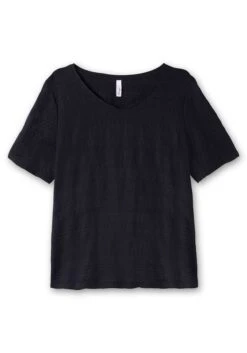 Sheego Jerseyshirt Mit Jacquardmuster, Leicht Tailliert -Shego Kleidung Geschaft 14886200035 04Q32 00 SH