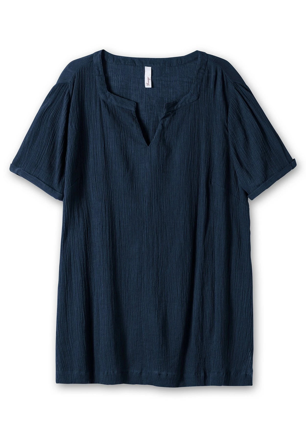 Sheego Tunika In Crêpe-Qualität, Mit Karree-Ausschnitt 3 Sheego Tunika In Crêpe-Qualität, Mit Karree-Ausschnitt – Bild 3