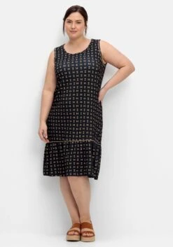 Sheego Ärmelloses Jerseykleid Mit Volant Am Saum -Shego Kleidung Geschaft 14887402119 04QEX 01 SH