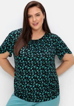 Sheego Shirt Mit Blumen Und Dekorativen Ärmeln 11 Sheego Shirt Mit Blumen Und Dekorativen Ärmeln -Shego Kleidung Geschaft 14888801491 04S1F 01 SH
