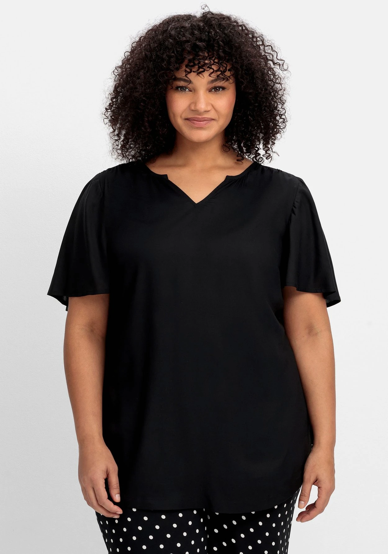 Sheego Tunika Mit Weitem Ärmel, In Leichter A-Linie 1 Sheego Tunika Mit Weitem Ärmel, In Leichter A-Linie