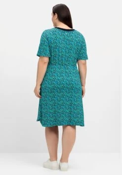 Sheego Jerseykleid Mit Alloverdruck Und Sportiven Details -Shego Kleidung Geschaft 14890602119 04QBN 02 SH