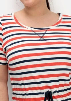 Sheego Gestreiftes Jerseykleid Mit Taillen-Tunnelzug -Shego Kleidung Geschaft 14892401786 04QDO 02 SH